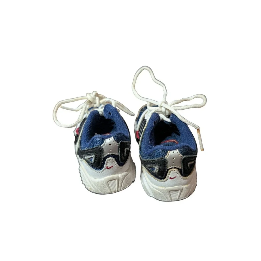 Vintage‎ Nike Attest 5 Shoes Size 3.5C Toddler Boys White Red Blue